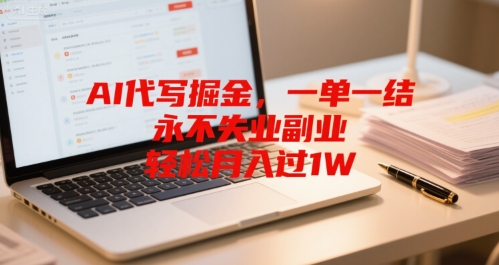 AI代写掘金,一单一结,永不失业副业,轻松月入过1W